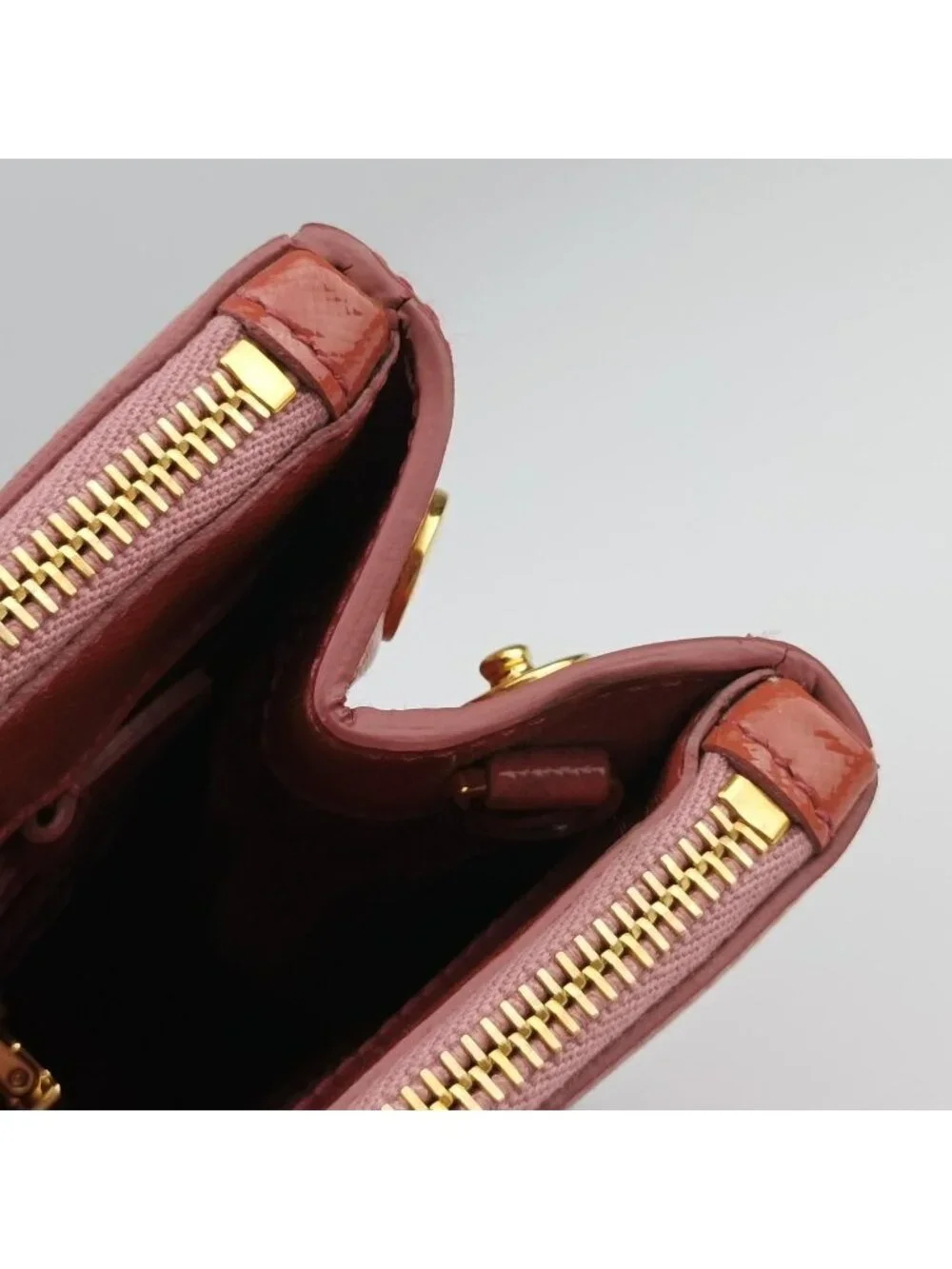 Prada Galleria Front Pocket Orange Patent 14 Shoulder Bag